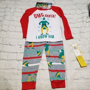 Elf little kid Family Sleep Pajamas Christmas Kid Pajamas Set. Christmas Gift.